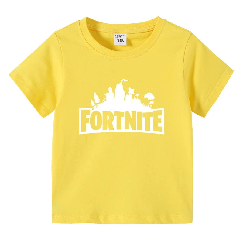 Fortnite Game Peripheral T-Shirt Summer Short Sleeved Top Children Fashion Leisure Cotton Sportswear TShirt Gifts