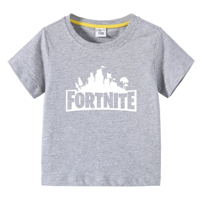 Fortnite Game Peripheral T-Shirt Summer Short Sleeved Top Children Fashion Leisure Cotton Sportswear TShirt Gifts