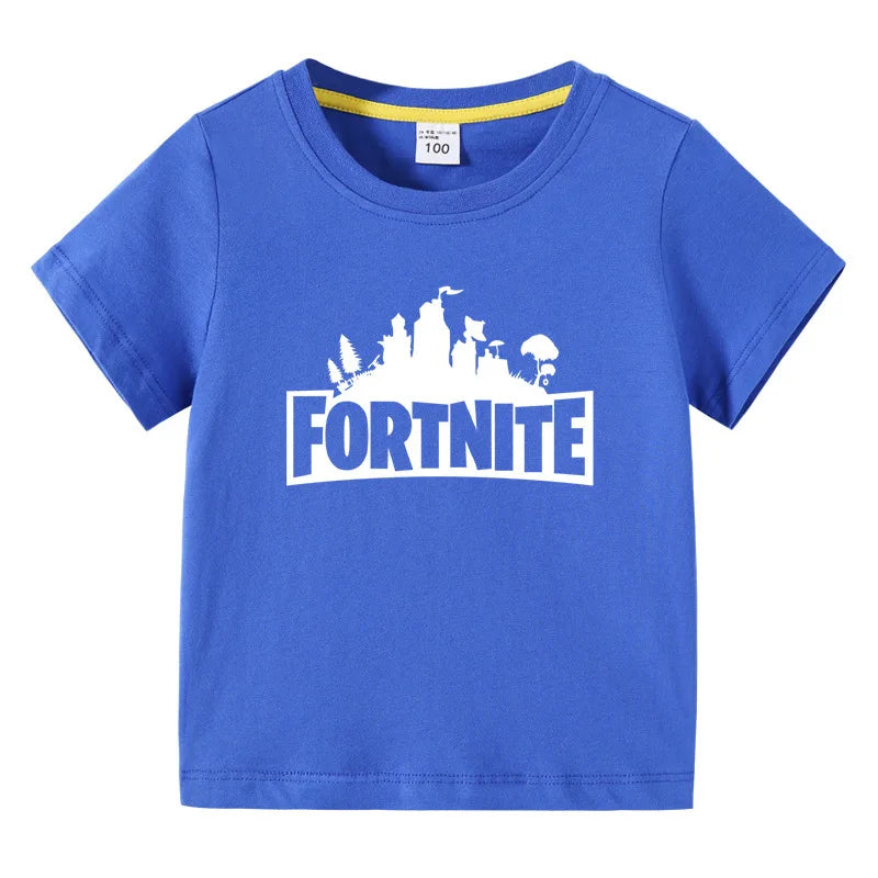 Fortnite Game Peripheral T-Shirt Summer Short Sleeved Top Children Fashion Leisure Cotton Sportswear TShirt Gifts