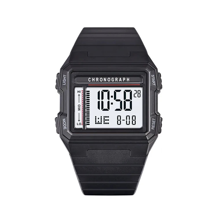 UTHAI CA07 Men's Square Electric Watch Sports Running Time 50ATM Swimming Waterproof LED Fall resistant Male Student Clock
