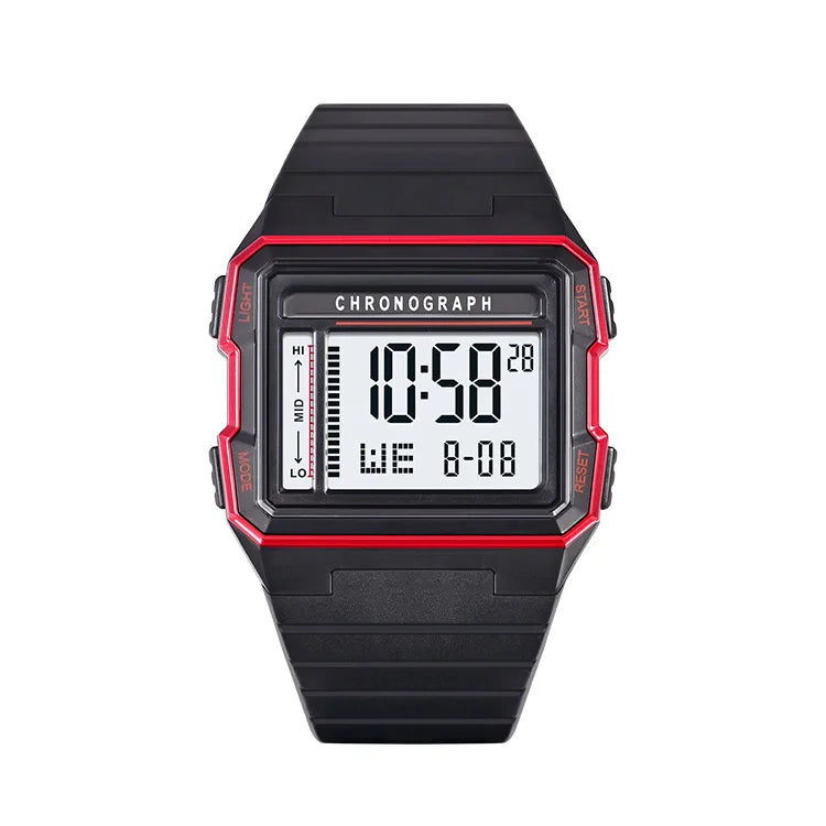 UTHAI CA07 Men's Square Electric Watch Sports Running Time 50ATM Swimming Waterproof LED Fall resistant Male Student Clock