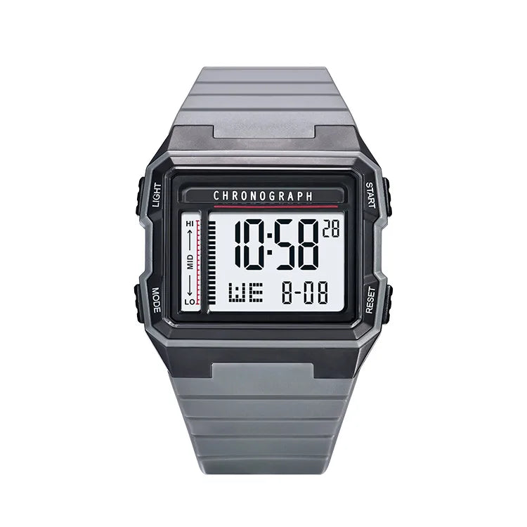 UTHAI CA07 Men's Square Electric Watch Sports Running Time 50ATM Swimming Waterproof LED Fall resistant Male Student Clock