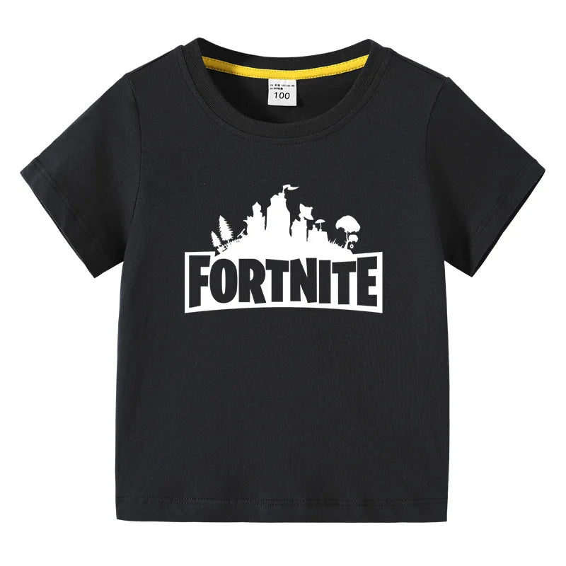 Fortnite Game Peripheral T-Shirt Summer Short Sleeved Top Children Fashion Leisure Cotton Sportswear TShirt Gifts