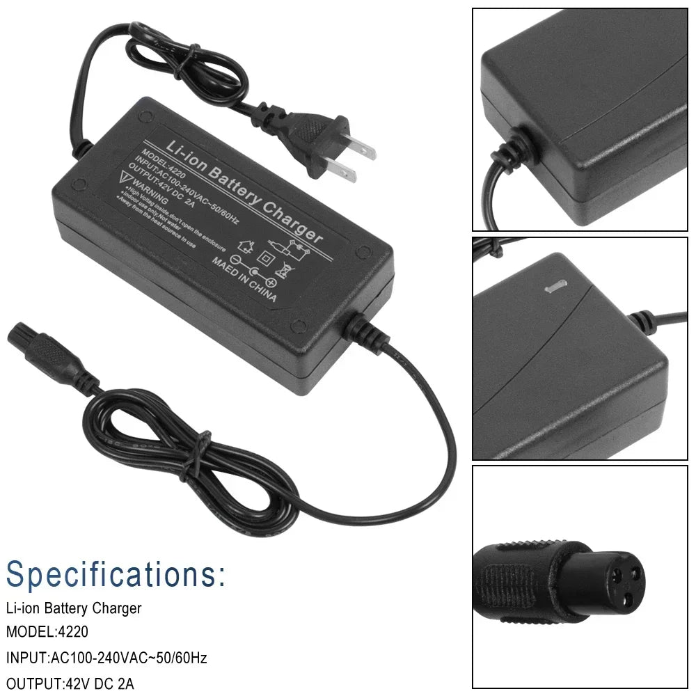 Lithium Battery Charger 42v 2A for Hoverboard Self-Balancing E-Bike Bicycle Li ion Chargers Scooter Accessories